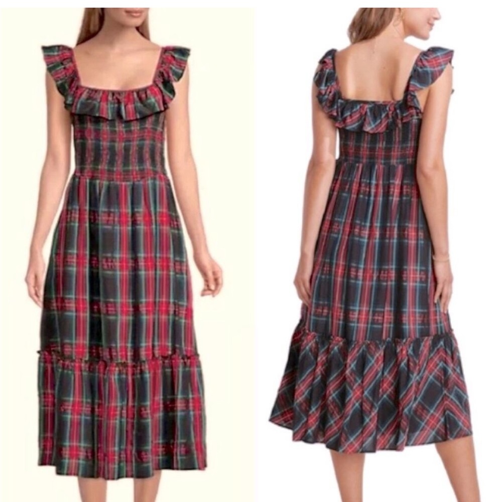 Vineyard Vines Plaid Maxi Dress - Red and Blue 2XL